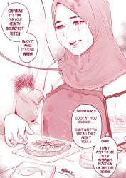 cheating cum_on_face cum_on_food facial hijab hijabolic