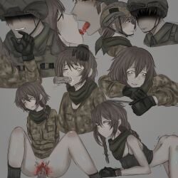 angry blood cry defloration deflowering female_virgin gloves hard_sex helmet holding_head kissing military_uniform rough scarf sex tied_up vaginal_blood virgin virginal_blood