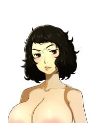 1girl 2024 2d atlus big_breasts birthmark birthmark_on_breasts black_hair breasts brown_eyes completely_nude completely_nude_female dimples edit edited edited_image edited_official_artwork female gigantic_breasts huge_breasts karfound large_breasts lips massive_breasts nude nude_female nude_female_nude_female pale-skinned_female pale_skin persona persona_5 persona_5_royal portrait sadayo_kawakami shiny_breasts shiny_hair shiny_skin short_hair solo solo_female unamused white_skin white_skinned_female