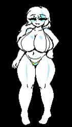 1gonth bikini bikini_bottom bikini_top breasts female female_only female_sans rule_63 sans tagme thighs undertale