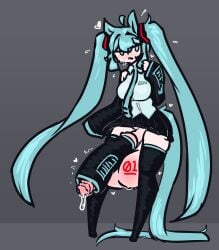 1futa 2024 animal_ears anthro balls big_balls big_breasts big_penis blue_eyes blue_hair blush blush_lines breasts clothed clothing erection futa_only futanari genital_fluids genitals genitalwear gradient_background grey_background hatsune_miku hi_res highres huge_balls huge_cock large_penis legwear light-skinned_futanari light_skin limebreaker long_sleeves mostly_clothed penis penis_out png precum precum_drip semi-erect sketch skindentation skirt solo solo_futa tail testicles thick_thighs thigh_highs topwear twintails