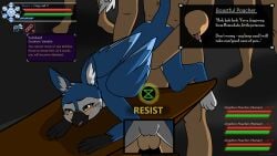 anthro anthro_penetrated ass_up avian beak belly_rub big_ears blue_body blue_feathers blue_fur blush button_prompt captured cutaway dark_room debuff dim_lighting doggy_style ears_up feathers feet female female_on_human female_penetrated from_behind_position fur gameplay_mechanics group gryphon gui health_bar hi_res holding_waist human human_on_anthro human_penetrating human_penetrating_anthro human_penetrating_female interspecies larger_human larger_male level_difference level_number looking_away looking_pleasured magic_user male male/female mammal mana_bar multicolored_body mythological_avian mythological_creature mythology outnumbered paws penetration poacher princess raised_tail resisting rinna_(wrattales2022) royalty sex shaded silenced simple_shading size_difference smaller_anthro smaller_female smile speech_bubble stamina_bar struggling surrounded tail tail_tuft talon_hands talons taunting toes tuft user_interface vaginal_penetration vaginal_penetration white_body white_fur wings wings_folded wrattales2022