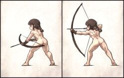 1girls archer ass bow_(weapon) breasts female ironlily tagme toned vanishlily