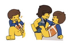 anal brown_hair cartoon_anatomy cum_in_ass emmet_brickowski gay lego_anatomy rex_dangervest selfcest sweat the_lego_movie the_lego_movie_2:_the_second_part yaoi