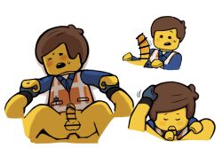 anal blowjob cartoon_anatomy emmet_brickowski gay pov rex_dangervest selfcest the_lego_movie yaoi