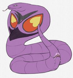 anatomically_correct animal_genitalia arbok cloaca dripping female feral forked_tongue nintendo pencil_(artwork) pokemon presenting presenting_cloaca pussy_juice python13rp reptile scalie simple_background sketch smile snake solo tongue tongue_out traditional_media_(artwork) video_games white_background yaroul