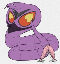 anatomically_correct animal_genitalia animal_penis arbok cloaca cum cum_on_ground cum_on_penis cum_string diphallia diphallism erection feral forked_tongue hemipenes male male_only multi_penis nintendo pencil_(artwork) penis pokemon python13rp reptile scalie simple_background sketch slitfluid smile snake solo tapering_penis tongue tongue_out traditional_media_(artwork) video_games white_background yaroul