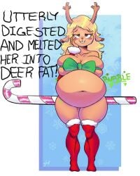 1girls anthro anthro_only deltarune digestion noelle_holiday panthera_cantus tagme undertale vore