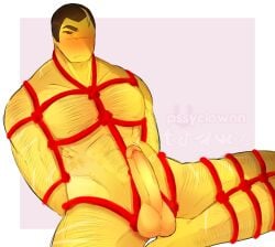 bara big_breasts big_penis bondage gay male penis pssyclownn roblox roblox_avatar robloxian scar sex_toy