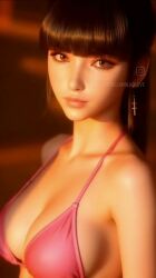 1girls 3d_animation ai_generated animated ass big_ass big_breasts bikini black_hair breasts eve_(stellar_blade) female female_only instagram large_ass long_hair looking_at_viewer music pink_bikini ponytail smile sound stellar_blade swimsuit video video_games