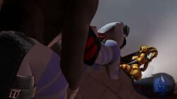 1boy 2girls 3d 3d_animation angela_cross_(ratchet_and_clank) animated animation anthro anthro_on_anthro anthro_penetrated cum_in_pussy curvaceous curvy curvy_female doggy_style fat_ass goggles goggles_on_head insomniac_games large_breasts lombax mostly_nude multiple_positions outdoors prosthetic prosthetic_arm ratchet_and_clank rivet_(ratchet_and_clank) sound tagme thick_thighs varis3d_(artist) video wide_hips