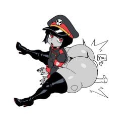 armband authoritarian big_butt big_hips bingbingzi black_boots black_hair black_panties blunt_bangs boots bottom_heavy bottom_heavy_female bubble_ass bubble_butt chengchezhiice child_bearing_hips cropped_jacket curvy expressionless facesitting female female_robot flat_chest g-string gigantic_thighs gloves grey_body high_heel_boots high_heels hourglass_figure huge_hips huge_thighs impact_lines large_hips large_thighs latex_boots legwear looking_back machine massive_ass midriff military military_hat military_uniform navel panties peaked_cap pov revealing_clothes robot robot_commander_(bingbingzi) robot_girl robot_symbol self_insert sexy short short_hair shortstack sitting sitting_on_face skimpy skimpy_outfit slim_waist small_breasts stoic string_panties thick_thighs thigh_boots thighhigh_boots thighs thighs_bigger_than_head thunder_thighs tight_clothes uniform voluptuous voluptuous_female wide_hips
