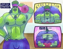 1boy 2d 2d_(artwork) 3panels accidental_exposure anus_exposed armpit_hair arms_stretched ass ass_exposed ass_in_air ass_raised ass_up back_view barefoot big_ass big_ass_(male) big_butt big_butt_(male) big_pecs broccoli brock_(fortnite) buff bulge bulge_under_clothes butt_exposed butt_in_air butt_raised butt_up chest_hair chest_tuft chicken_strip complaining dialogue english english_dialogue english_text exposed_anus exposed_ass exposed_butt facial_hair fat_ass fat_butt feet food food_humanoid foot fortnite fortnite:_battle_royale gay green_skin hand_on_hip headband holding_object looking_at_viewer looking_back male male_only moustache multiple_poses muscular musk musk_clouds musky necklace onomatopoeia pecs presenting_anus presenting_ass presenting_butt presenting_hindquarters pubic_hair pubic_hair_peek pubic_tuft ripped_clothing ripped_pants ripped_yoga_pants shirtless shirtless_(male) shirtless_male soles solo solo_focus stretching sweat sweaty sweaty_ass sweaty_butt taint talking_to_viewer text text_box toony toony_face vegetable vegetable_humanoid visor_glasses yaoi yoga yoga_mat yoga_pants yoga_pose