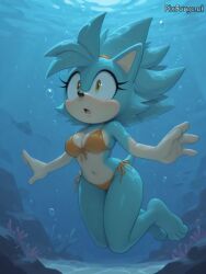 1girls ai_generated archie_comics barefoot big_breasts bikini breasts breezie_the_hedgehog bubbles cleavage feet female freediving girlsandmermaidsfan1 hedgehog navel ocean pixforge sea sega solo sonic_(series) sonic_the_hedgehog_(archie) sonic_the_hedgehog_(comics) sonic_the_hedgehog_(series) swimming swimsuit underwater water