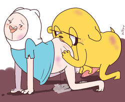 adventure_time anal canine cartoon_network duo finn_the_human human interspecies jake_the_dog male mammal muttgirl oral penis rimming sex yaoi