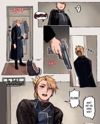 1girls cookiesketches dialogue female female_only fullmetal_alchemist fullmetal_alchemist_brotherhood fully_clothed multiple_panels story