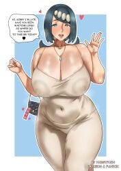 1girls 2026 2d alternate_breast_size alternate_breast_size_(larger) bare_shoulders big_breasts blue_eyes blue_hair breasts child_bearing_hips cleavage collarbone condom condom_packet_strip condom_wrapper covered_navel covered_nipples creatures_(company) curvaceous curvy curvy_body curvy_figure dongtan_dress dress english_text female female_only game_freak glistening glistening_body grey_dress hair_ornament handbag harstfazn heavy_breathing hi_res high_resolution highres hourglass_figure jewelry lana's_mother_(pokemon) large_areolae light-skinned_female light_skin long_hair looking_at_viewer mature_female milf narrow_waist necklace nintendo nipple_bulge open_mouth paid_reward_available pencil_dress pokemon pokemon_sm puffy_areola puffy_areolae simple_background sleeveless sleeveless_dress slim_waist solo solo_female spaghetti_strap speech_bubble standing steam taut_clothes taut_dress text thick_thighs thighs voluptuous waving waving_at_viewer wide_hips