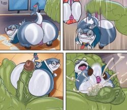anal anal_sex anthro_on_feral bestiality bubble_butt cum cum_in_ass cum_inside feral gay gay_sex gigantic_ass hotdogging hotdogging_ass hulk hulk_(marvel_rivals) humanoid jeff_the_land_shark kiffy_(artist) land_shark_(species) male/male male_only marvel marvel_rivals nerd picked_up size_difference toony underwear veiny_penis wedgie
