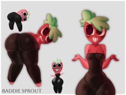 artist_request ass_up back_view bean_mouth bean_smile bent_over big_ass big_thighs curvy curvy_figure dandy's_world dandys_world front_view hesitant posing red_skin rule_63 seductive_look sexy_pose shy sprout_(dandy's_world) strawberry tagme teeth tight_clothes tight_clothing tight_fit toony unknown_artist