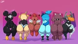 ass carlos_jurado_cartoons character_request cuphead:_the_delicious_last_course cuphead_(game) disney female female_only hi_res highres imp imp_midna midna minnie_mouse ms._chalice multiple_girls shortstack the_legend_of_zelda:_twilight_princess