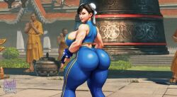1girls 2026 3d ai_assisted ai_generated asian asian_female ass ass_focus big_ass big_breasts big_butt blue_clothing bracelet bracelets breasts bubble_butt capcom chinese_clothes chun-li curvaceous curvy curvy_body detailed_background hourglass_figure huge_ass large_breasts leggings lewdstein looking_at_viewer milf muscular_female muscular_thighs outdoors pantyhose presenting_hindquarters realistic ribbon smile_at_viewer sole_female solo spiked_bracelet street_fighter street_fighter_v thick_thighs thighs thunder_thighs tight_clothing tights toned toned_female video_game_character voluptuous wide_hips