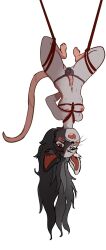 bondage bound erection fan_character fur grey_body hi_res male male_only mammal mouse murid murine rodent solo