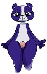 2016 anthro bear female littlest_pet_shop mammal nude outercourse panda penis penny_ling pussy_juice samoyena sex simple_background smile solo thigh_sex