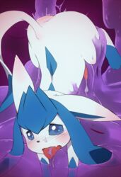 anal anal_sex anus blush cum ditto eeveelution gaping gaping_anus glaceon male male_glaceon nintendo penetration penis pokemon pokemon_(species) slime_monster tapering_penis tears teeth tongue tongue_out upside-down video_games 彪鶫