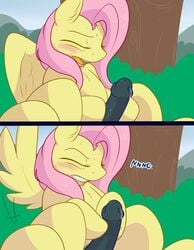 1futa blush closed_eyes comic equine fluttershy_(mlp) friendship_is_magic furry futa_only futanari intersex mammal masturbation my_little_pony nude pegasus penis precum sex skoon solo straight_hair wings