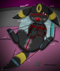 bondage bound eeveelution furry nintendo pokemon soupcanz umbreon video_games