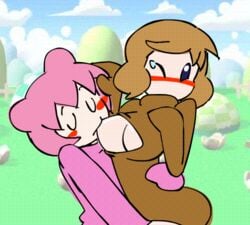 1boy 1girls animated ass blush breast_sucking breasts brown_hair closed_eyes crying cute erect_nipples female femboy femboy_on_female femboy_with_female femboydom femsub gif hetero_sex humanized kirby kirby_(series) kirby_boy large_breasts larger_female male maledom minus8 nintendo nipples no_mouth one_breast_out one_eye_closed otoko_no_ko otokonoko pink_hair sex smaller_femboy straight sucking tears waddle_dee walk_cycle walking