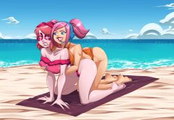 2girls big_ass big_breasts big_thighs breasts crossover curvaceous curvy curvy_figure digital_media_(artwork) female hips hourglass_figure huge_ass huge_breasts huge_thighs large_ass large_breasts large_thighs legs mature mature_female miss_heed_(villainous) omiiverse sega slim_waist space_channel_5 thick thick_hips thick_legs thick_thighs thighs ulala villainous voluptuous waist wide_hips wide_thighs