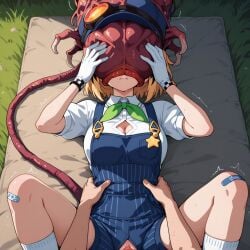 ai_generated anime_girl dooby3d female hispanic_virtual_youtuber mind_break mind_control ne-α_type resident_evil resident_evil_3_remake swallowing virtual_youtuber vore vtuber