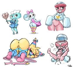 ass_up bottomless clothed_sex crying_with_eyes_open dahs dandy's_world exposed_pussy gigi_(dandy's_world) large_ass poppy_(dandy's_world) presenting tisha_(dandy's_world) vaginal_penetration yatta_(dandy's_world)