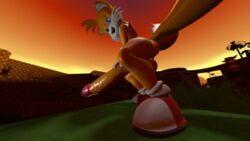 3d balls big_penis canine erection fox huge_cock long_penis looking_at_viewer male male_only mammal nude penis smile solo sonic_(series) tails thatsalottanuts vein