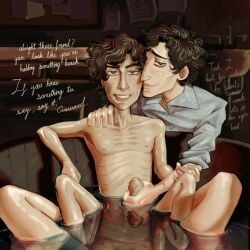 2boys 2male 2males 3males bathing bathroom bathtub brown_hair clothed_male_nude_male cucked_by_assistant cucked_by_inferior cuckold cuckold_pov curly_hair degradation digital_drawing_(artwork) digital_media_(artwork) foreskin front_view gay green_eyes hand_on_penis handjob handjob_from_behind hazel_eyes jerking jerking_off jerking_off_another jerkingoff jerkingoff_another male mr_shrink older_man_and_younger_boy original original_characters penis pov_eye_contact relaxation relaxed relaxed_expression relaxing skinny skinny_male skinny_man smaller_dom_larger_sub smaller_male smiling smiling_at_viewer smirking stroking_cock stroking_penis teasing teasing_cuck teasing_viewer uncircumcised unseen_character white_male