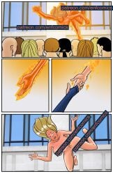 blonde_hair canonical_scene embarrassed_nude_female enf engulfed fantastic_four fantastic_four_(2000s) female female_focus fire invisible_woman marvel marvel_comics rafaleeart sue_storm