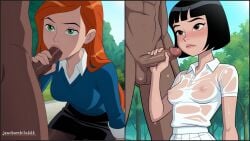 1girls ai_generated animated asian ben_10 ben_10_alien_force ben_10_ultimate_alien big_breasts breasts cartoon_network female female_focus gwen_tennyson gwen_tennyson_(alien_force) gwen_tennyson_(ultimate_alien) jeanbombila666 long_hair nipples