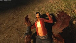 1girls 3d dotasluts hunter_(left_4_dead) left_4_dead pov zoey_(left_4_dead) zombie