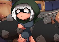 1girls bandit bandit_(clash_royale) big_dom_small_sub captured captured_girl clash_(series) clash_of_clans clash_royale defeated defeated_female female femsub forced forced_sex green_cape green_cloak green_eyes green_hood hood hooded_cape hooded_cloak kawaiikitty222 kawaiikittychan large_dom_small_sub little_girl little_woman maledom mask masked masked_female mobile_game nekosatsu1 rape raped raped_by_enemy raped_girl sex sex_slave silver_hair small_female small_sub small_sub_big_dom small_sub_large_dom smaller_female supercell tagme tiny_female white_hair