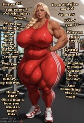 1futa ai_generated blonde_hair boosty boosty_username bulge caption dark_skin dickgirl fat fat_ass futanari futornyx huge_breasts hyper hyper_balls hyper_breasts hyper_genitalia hyper_penis intersex large_breasts mature obese plump shiny_skin solo text thick_thighs twitter_username unrealistic_proportions wide_hips