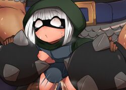 1girls bandit bandit_(clash_royale) big_dom_small_sub captured captured_girl clash_(series) clash_of_clans clash_royale defeated defeated_female female femsub forced forced_sex green_cape green_cloak green_eyes green_hood hood hooded_cape hooded_cloak kawaiikitty222 kawaiikittychan large_dom_small_sub little_girl little_woman maledom mask masked masked_female mobile_game nekosatsu1 rape raped raped_by_enemy raped_girl sex sex_slave silver_hair small_female small_sub small_sub_big_dom small_sub_large_dom smaller_female supercell tagme tiny_female white_hair