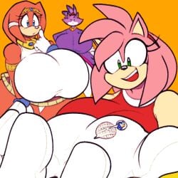 1:1 2023 5_fingers amy_rose anthro big_breasts blaze_the_cat blue_eyes breasts clothing colacoot domestic_cat echidna eulipotyphlan extreme_size_difference felid feline felis female fingers fur gloves green_eyes hair handwear hedgehog huge_breasts macro male mammal micro monotreme nano pink_body pink_hair purple_body purple_clothing purple_fur red_clothing sega simple_background size_difference sonic_(series) sonic_adventure sonic_the_hedgehog_(series) tikal_the_echidna white_clothing white_gloves white_handwear