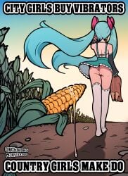 after_masturbation ass ass_focus bodily_fluids corn cornfield cornography country_girls_make_do ear_of_corn food_play from_behind hatsune_miku improvised_dildo improvised_sex_toy masturbation meme monstralgam outside pussy_juice skirt skirt_lift upskirt vocaloid