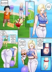 android_18 bald bald_man cheating cheating_female comic cuckold cuckquean dragon_ball español female girl girls male master_roshi men old old_man older older_male older_man_and_younger_girl older_man_and_younger_woman spanish spanish_dialogue spanish_text