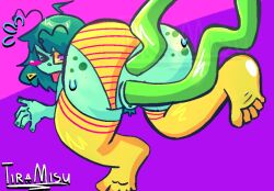 1girl alien alien_girl big_ass cute female funky girl green_hair green_skin kawaii pubic_hair purple_eyes rape stockings sweat tentacle tentacle_in_ass tentacle_in_pussy tentacle_rape tentacle_sex yellow_pants