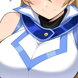 1girls ai_generated alexis_rhodes alternate_breast_size big_breasts blonde_hair breast_focus breasts chest close-up duel_academy_uniform_(yu-gi-oh!_gx) female huge_breasts large_breasts mullon novelai solo yu-gi-oh! yu-gi-oh!_gx