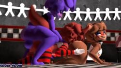 bonfie_(zanicart) fazclaire's_nightclub fexa_(zanicart) five_nights_at_freddy's fnaf frenni_(zanicart) furry male/male silvertilver tagme threesome video