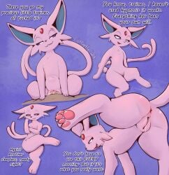 cum espeon feline feral feral_penetrated pawpads paws pokemon pokemon_(species) pokephilia purple_fur zoophilia