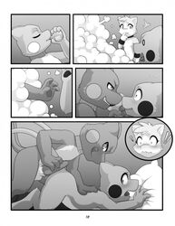 ! 1boy 1girls ? arm_grab ass blush collar comic darkmirage dragonair dragonchu duo_focus female feral fight furry greyscale group hybrid legendary_pokemon licking_lips looking_back male mammal mew monochrome nintendo nude open_mouth original_character page_18 penis pikachu pokemon pokemon_(species) pokemon_rgby potion rodent sis_(fyoshi) smile straight tail testicles tongue tongue_out transformation video_games